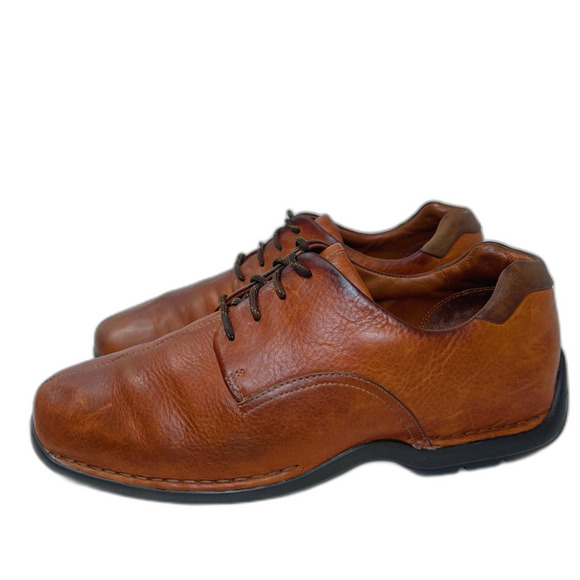 Cole Haan Cognac Brown Leather Lace Up Casual Oxfords Sneakers Men's Size 9.5W - Picture 5 of 7